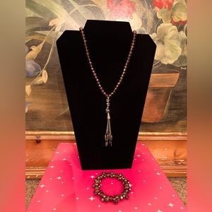 CHOCOLATE CRYSTAL NECKLACE SET